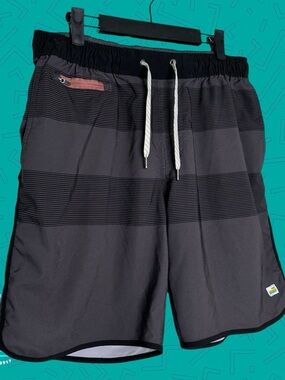 Vuori Banks Striped Athletic Shorts